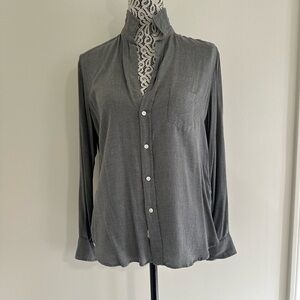Frank & Eileen Eileen Modal Button Down in Grey Women's Size XS